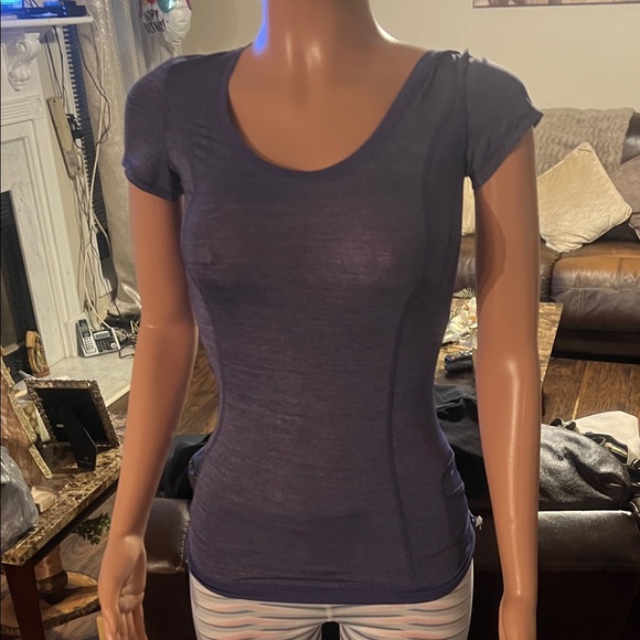 Lululemon Athletica Deep Blue Short Sleeve Top - Picture 1 of 5